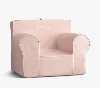Anywhere Chair®, Blush with White Piping | Pottery Barn Kids | Pottery Barn Kids