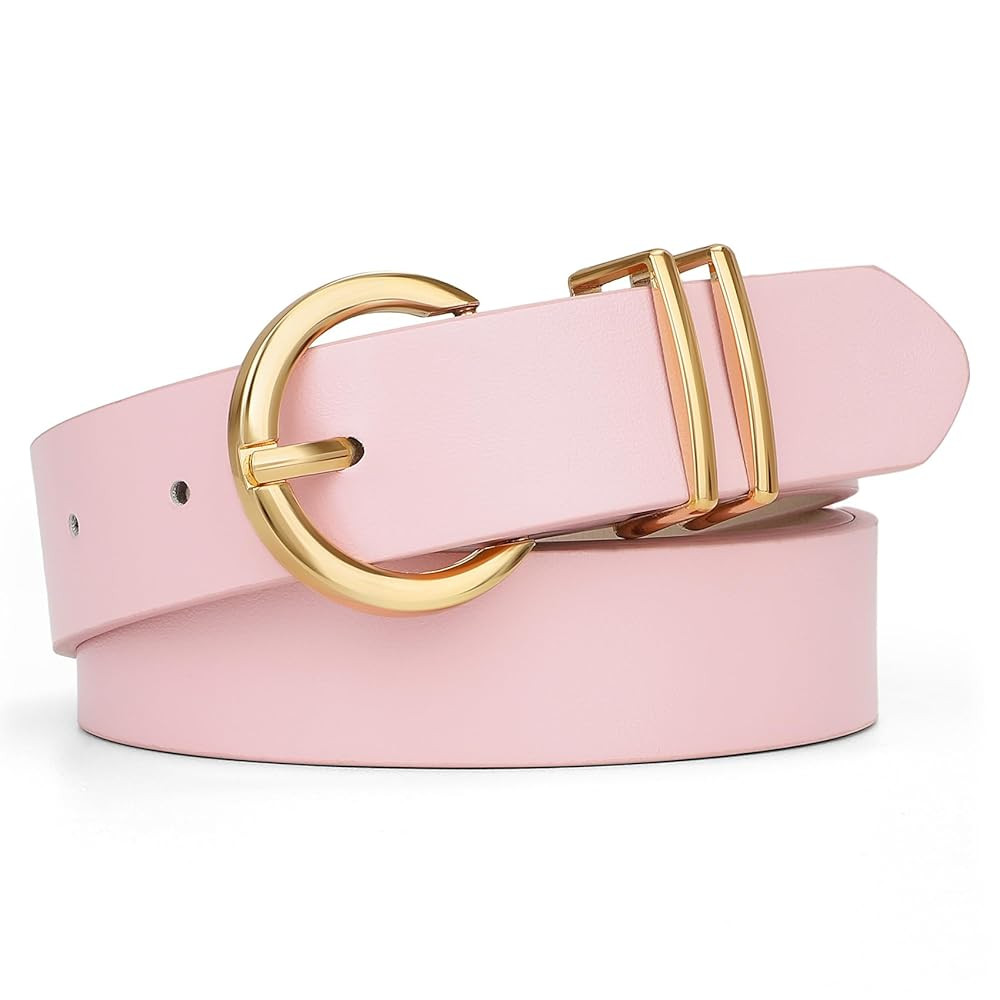 JasGood Damen Ledergürtel für Jeans Hosen Kleider Mode Goldschnalle Damen Leder Gürtel | Amazon (DE)