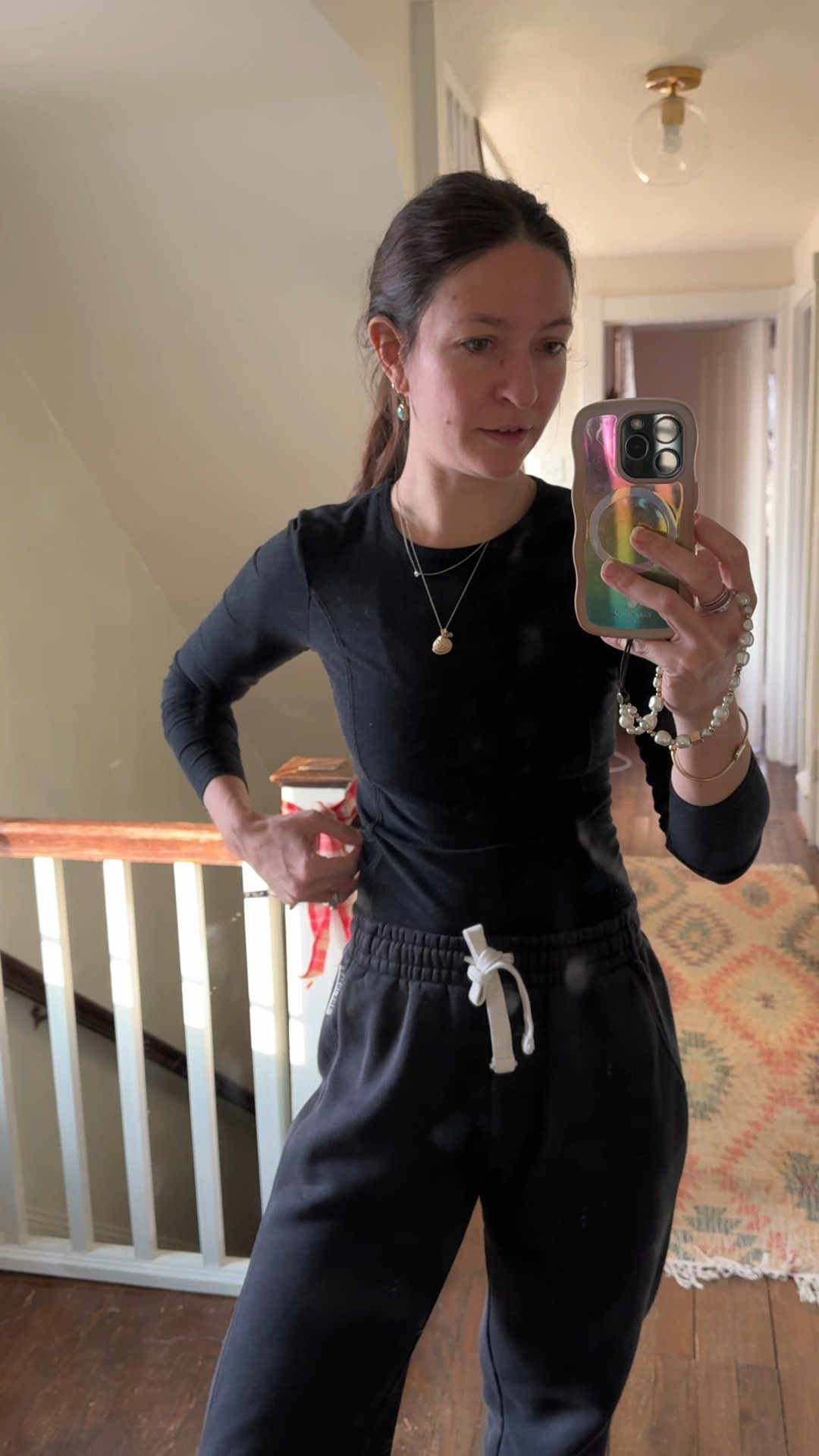 What I wore to my PT session when it was too cold for leggings (this morning!). I love a fitted sweatpants, especially joggers, & these are so warm & cozy! They’re cotton & they have definitely shrunk a bit in length in the wash (I dry them in the dryer so take that into account 🤷🏻‍♀️) but this is year 3 with them and I LOVE them. I have two more pairs in my cart right now ❤️ Also linking my organic cotton sports bra & love all of these long sleeve tops! 

#LTKGiftGuide #LTKActive #LTKootd