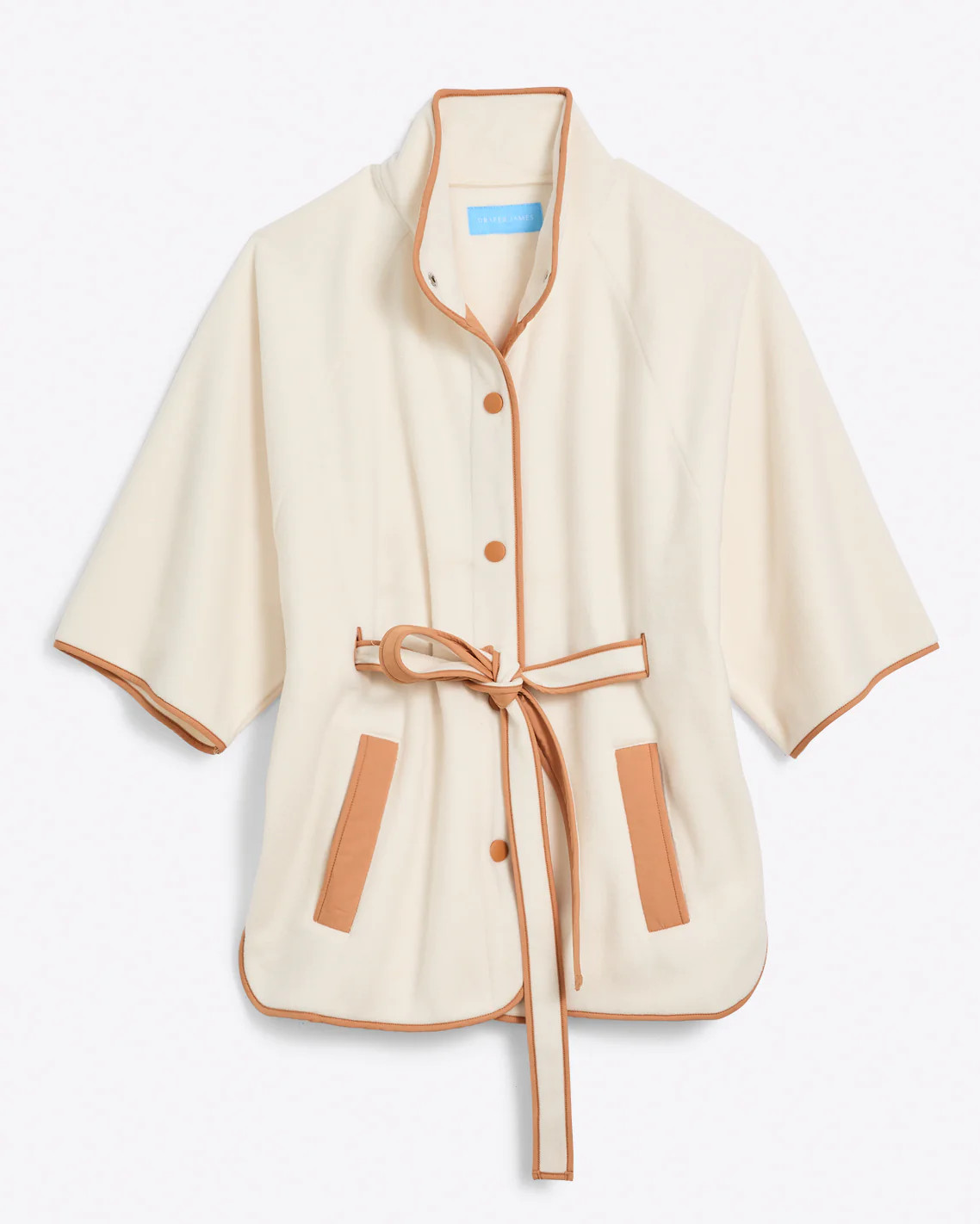 Belted Fleece Jacket in Ivory | Draper James (US)