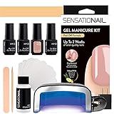 Sensationail Gel Manicure Starter Kit – Peel Off Formula, Nude Mood – Gel Nail Polish Kit with Peel  | Amazon (US)