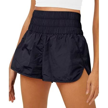 Womens High Waisted Athletic Shorts Elastic Casual Summer Running Shorts Quick Dry Gym Workout Short | Walmart (US)