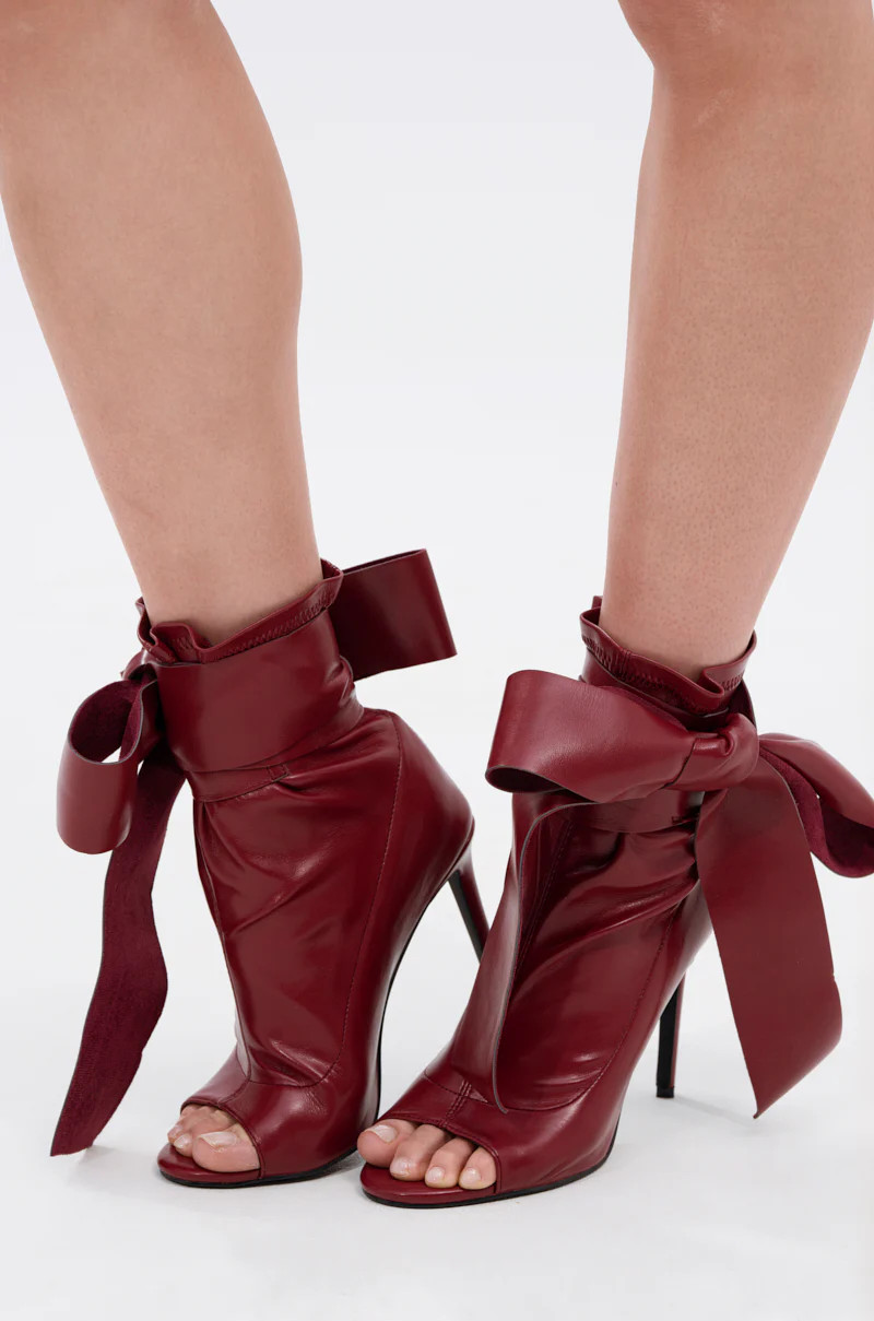 AZALEA WANG KLARICE BURGUNDY STILETTO BOOTIE | AKIRA