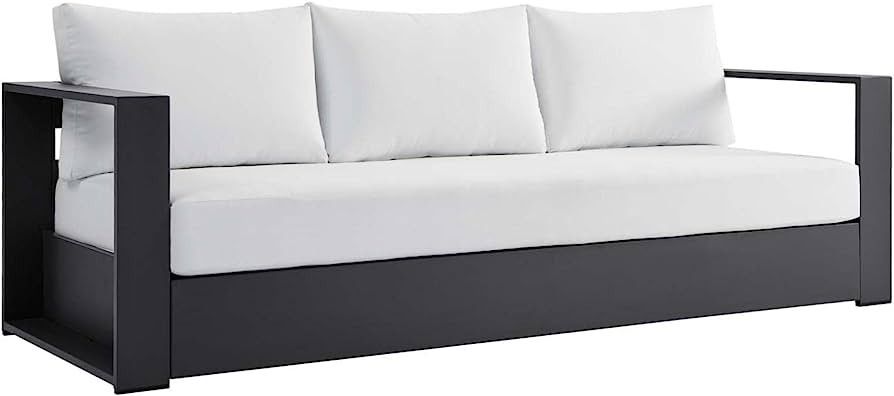 Modway Tahoe Patio Aluminum Sofa with Gray White Amazon Home Decor Finds Amazon Favorites | Amazon (US)