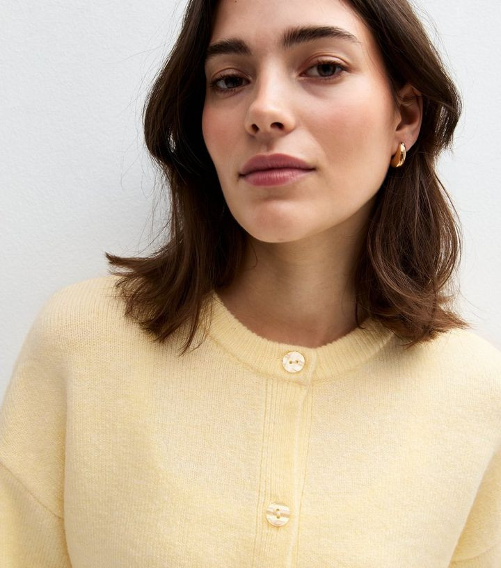Light Yellow Crew Neck Cardigan
						
						Add to Saved Items
						Remove from Saved Items | New Look (UK)