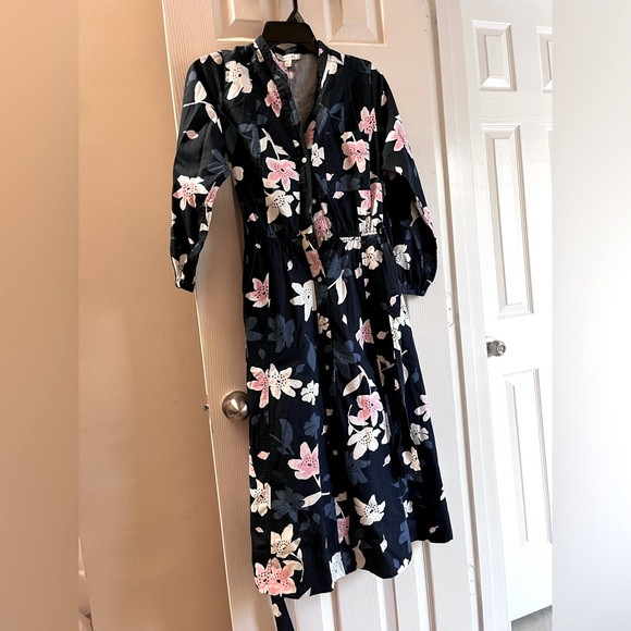 Floral Navy Dress with Pink and White Flowers | Poshmark