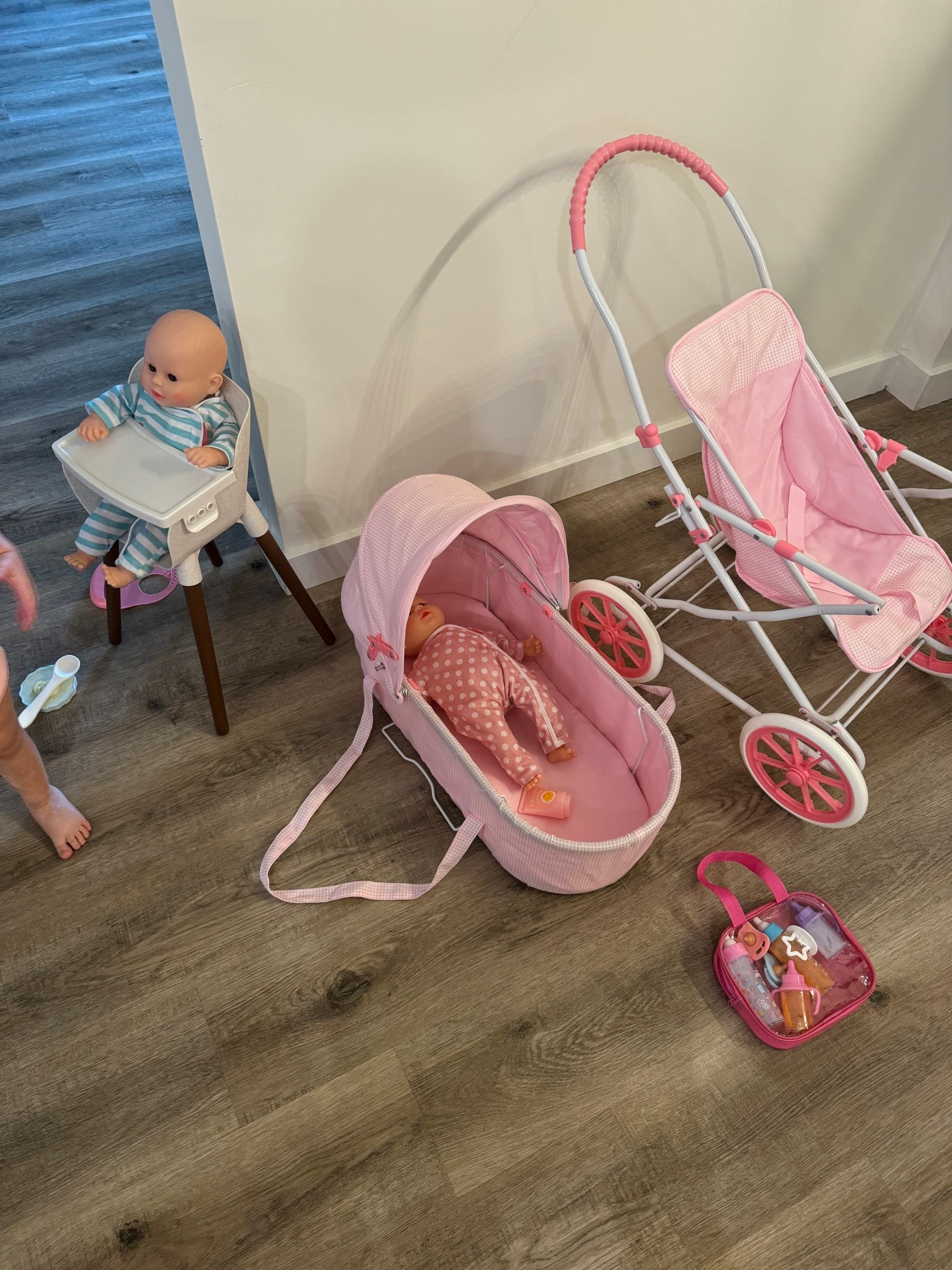 My daughter’s baby dolls and accessories, this stroller is great because it goes multiple ways and when you take the bassinet off, you can have like a little bed/crib #babydolls #toddlertoys #babydollstroller #babygirls 

#LTKKids #LTKFindsUnder50 #LTKBaby