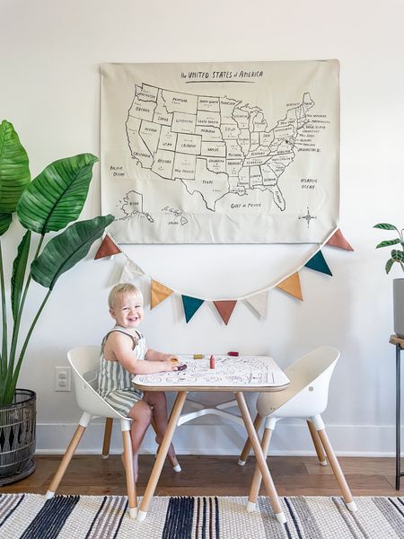 Look at that smile!

Kids decor, kids furniture, playroom decor, playroom design, rug, playroom furniture, kids map, leather map, faux plants, nontoxic crayons, coloring sheet, giant coloring sheet

#LTKhome #LTKkids #LTKbaby