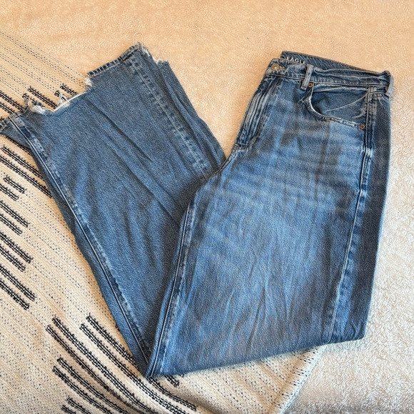 American Eagle Outfitters super high rise baggy wide leg jeans | Poshmark