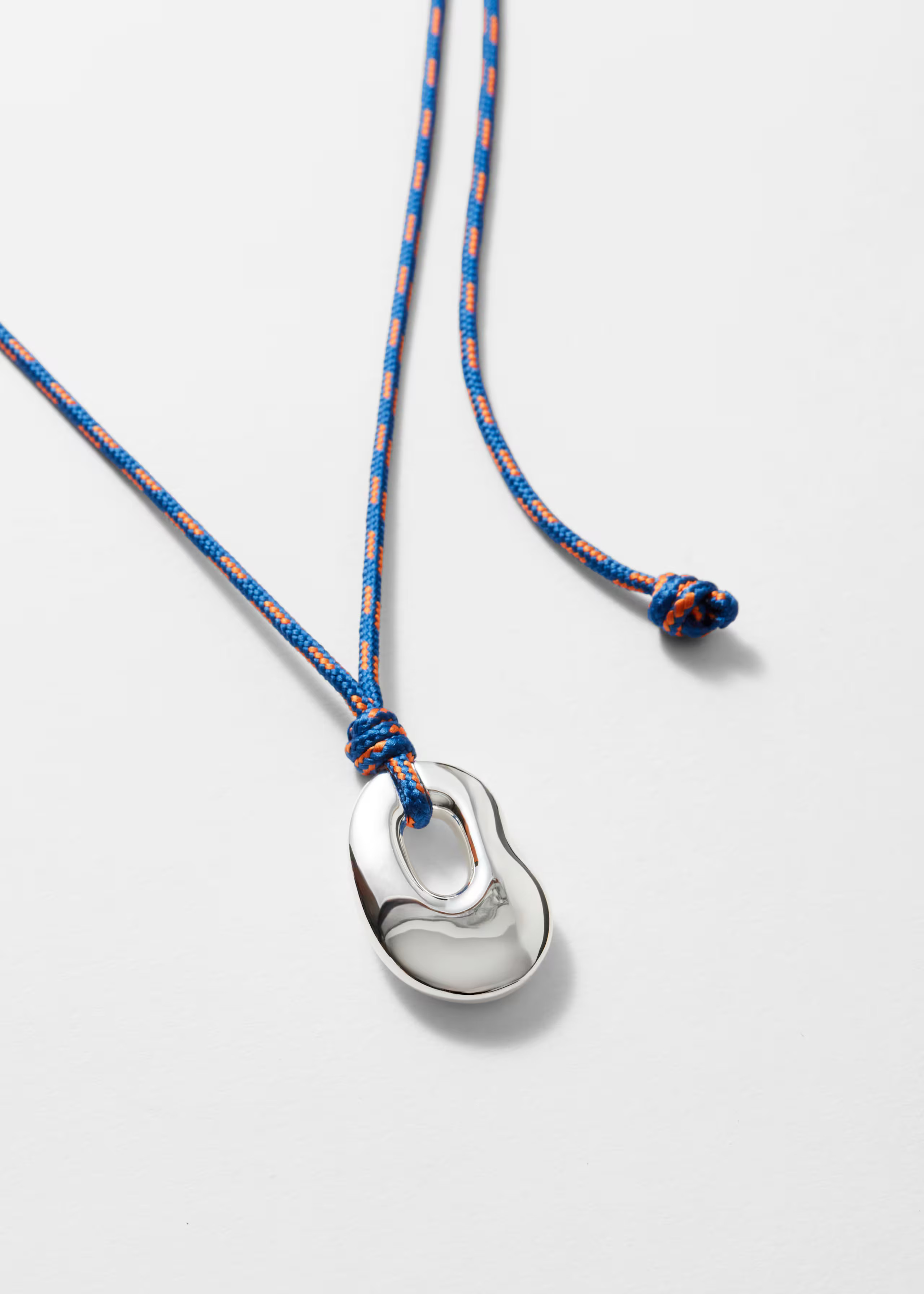 Sculptural Pendant Cord Necklace - Bright Blue/Silver - & Other Stories GB | & Other Stories UK
