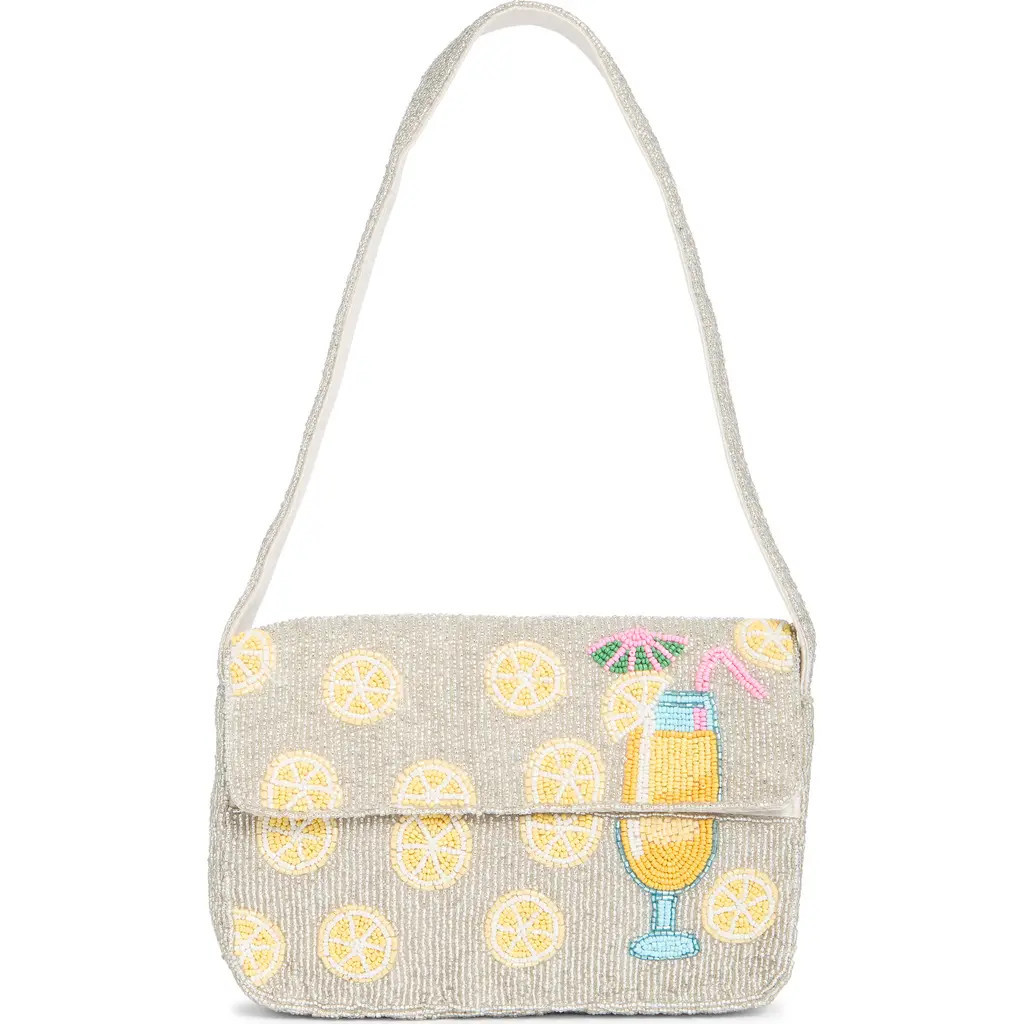 Collection XIIX Lemonade Beaded Baguette Shoulder Bag in Grey Multi at Nordstrom Rack | Nordstrom Rack