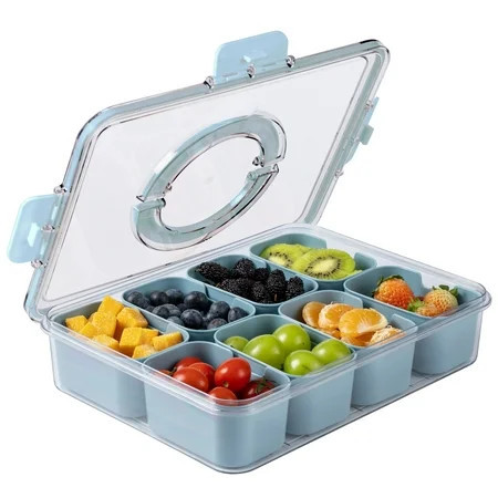 COOK WITH COLOR Snackle Box for Kids Lunch Box and Snack Container, Blue | Walmart (US)