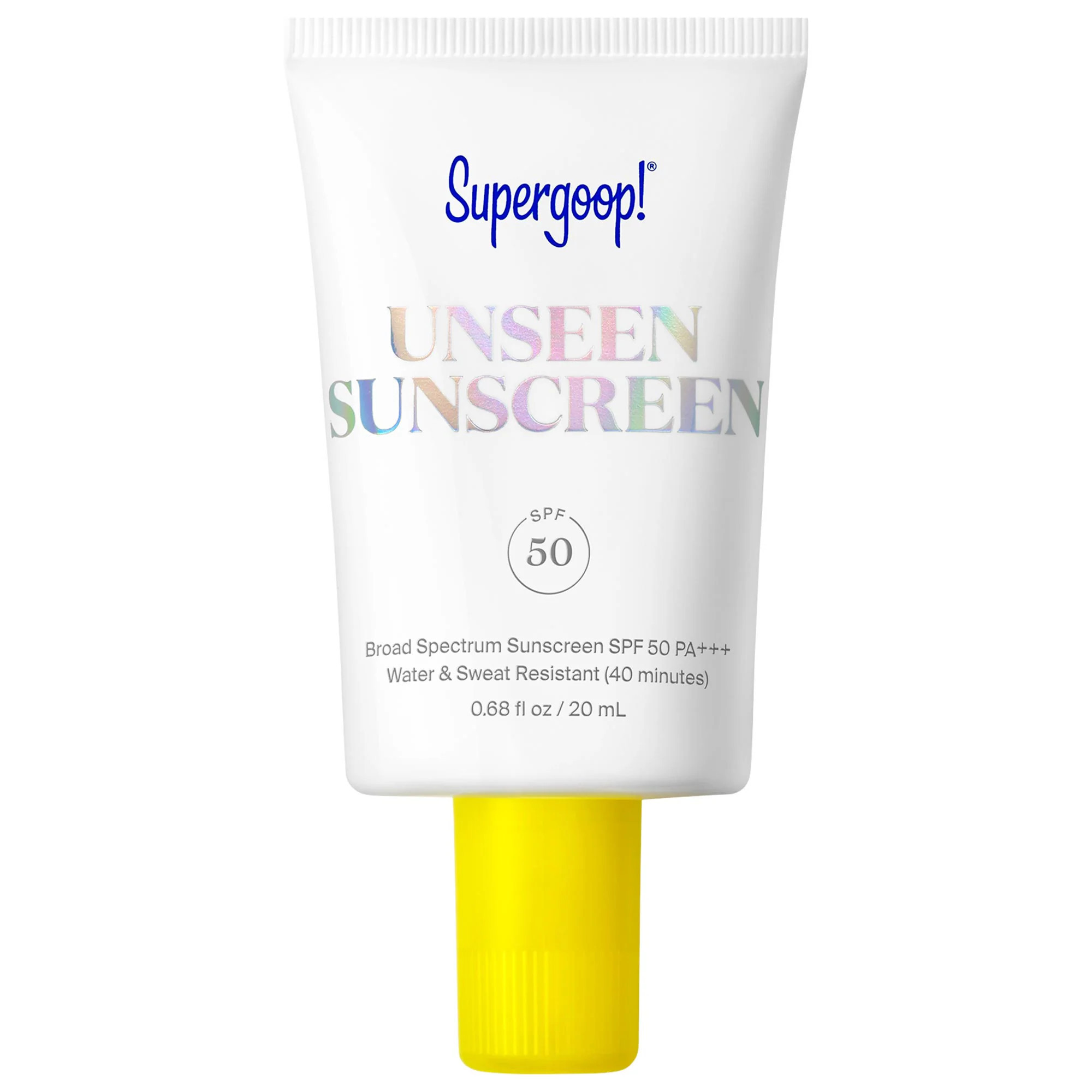 Supergoop! Mini Unseen Sunscreen SPF 50 Invisible Sun Protection for Face 0.67 oz / 20 mL | Sephora (US)