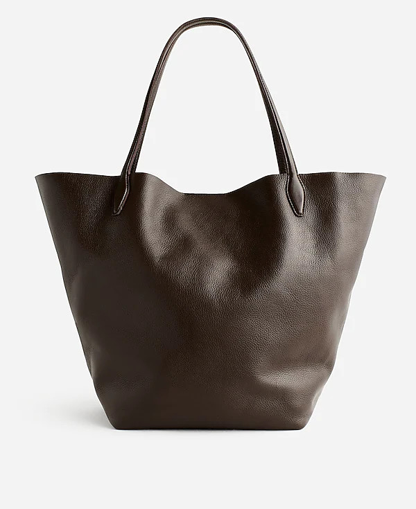 The Oversized Shopper Tote in Soft Grain Leather | Madewell | Madewell