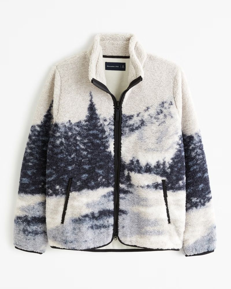 Scenic Sherpa Full-Zip Jacket | Abercrombie & Fitch (US)