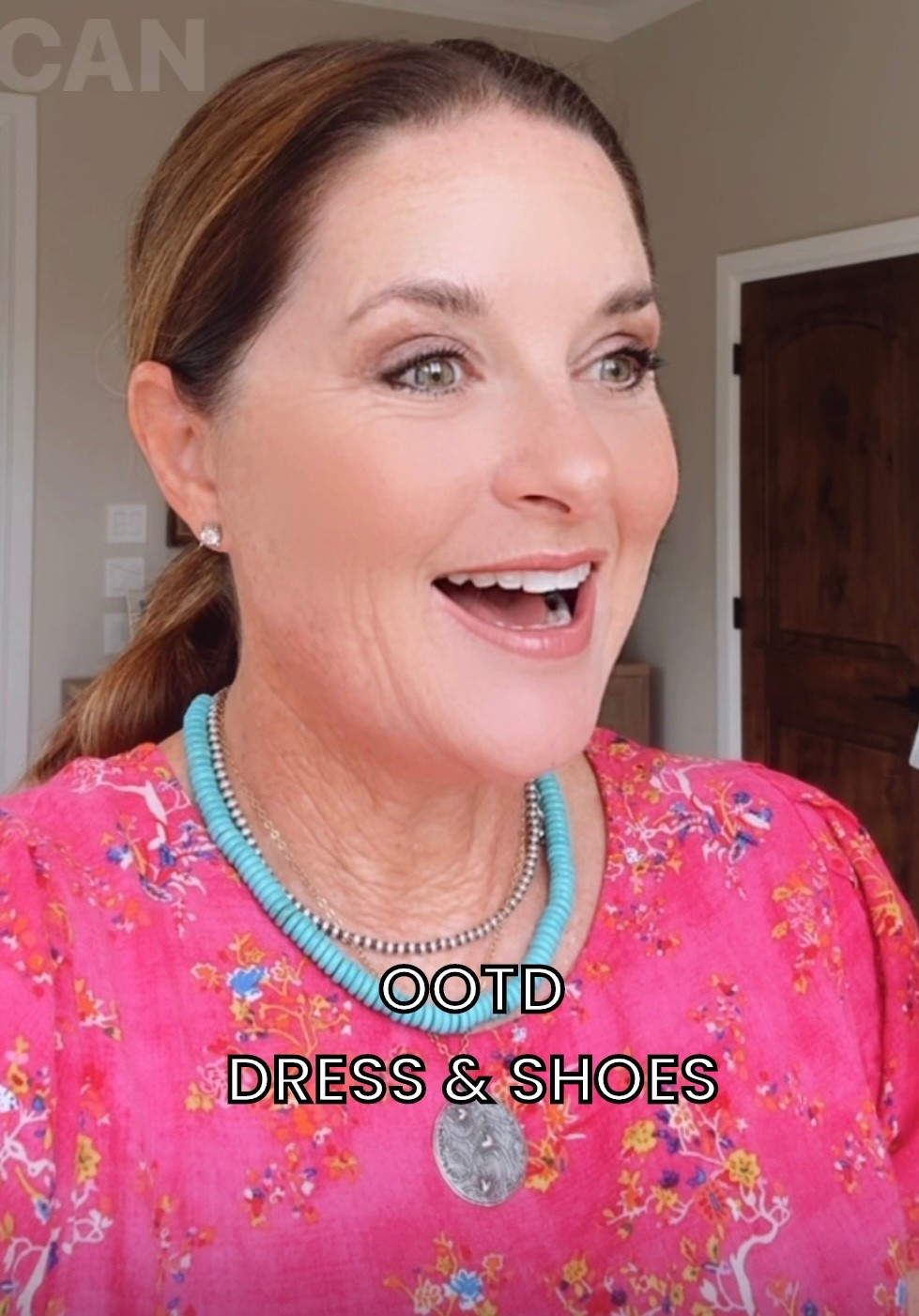 Paired this cute and comfy hot pink dress with Reef shoes and turquoise jewelry. Love the look!  This dress would work really well with a pair of cowboy boots for a Western outfit!

#LTKFindsUnder50 #LTKShoeCrush #LTKOver40