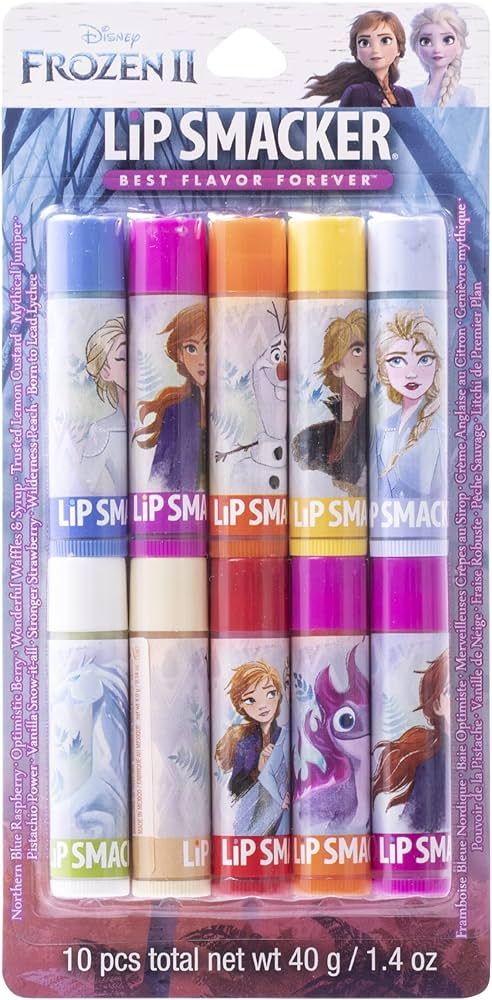 Lip Smacker Disney Frozen II 10 Piece Flavored Lip Balm Party Pack, Clear Matte, For Kids, Men, W... | Amazon (US)