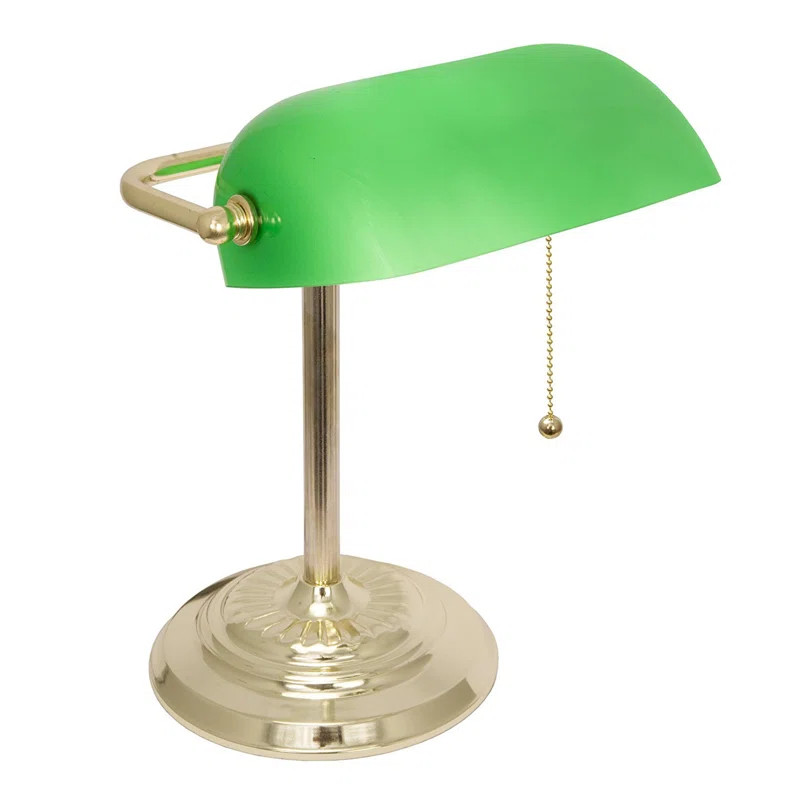 Kirts 15" Brass Bankers Lamp | Wayfair North America