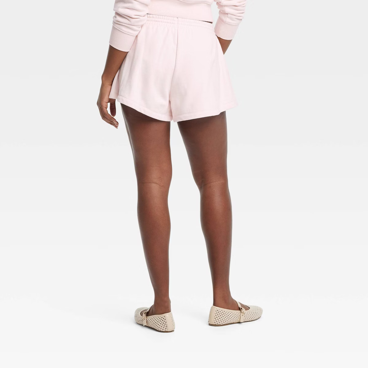 Women's Mid-Rise French Terry Pull-On Shorts - Universal Thread™ Light Pink S | Target
