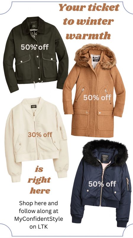 All you need is one look at these classic yet updated styles to know they belong in your closet! Italian wool and light weight prima loft make these among the warmest and softest jackets you’ll find this winter. Gotta love JCrew. 
#winterwear #wintercoat #winterjacket #warmfinds #bombercoat 
All pics from JCew website

#LTKCyberSaleUK #LTKSeasonal #LTKCyberWeek