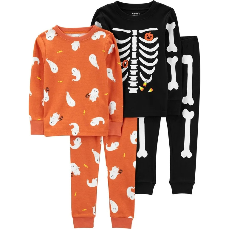 Carter's Child of Mine Toddler Halloween Pajamas, 2-Pack, 4-Piece, Sizes 12M-5T | Walmart (US)