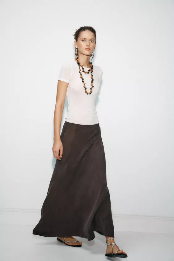 ZW COLLECTION LONG SKIRT | Zara UK