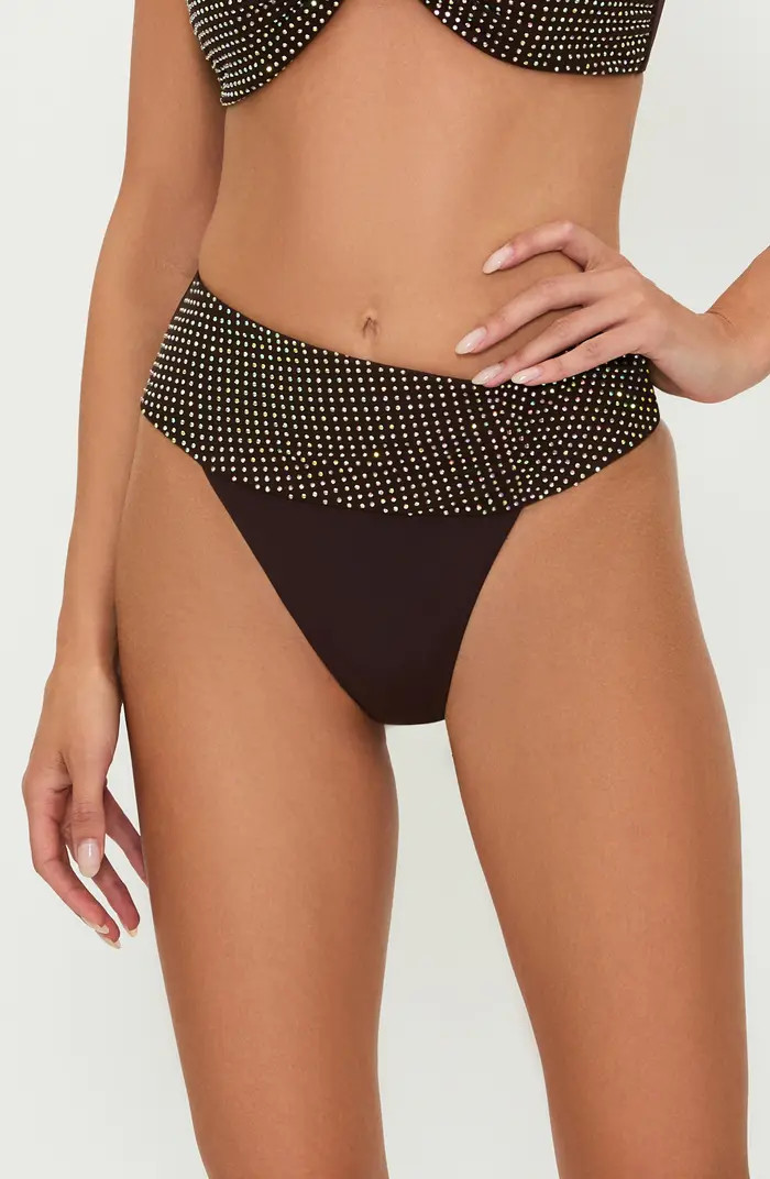 Beach Riot Highway Crystal Embellished Bikini Bottoms | Nordstrom | Nordstrom
