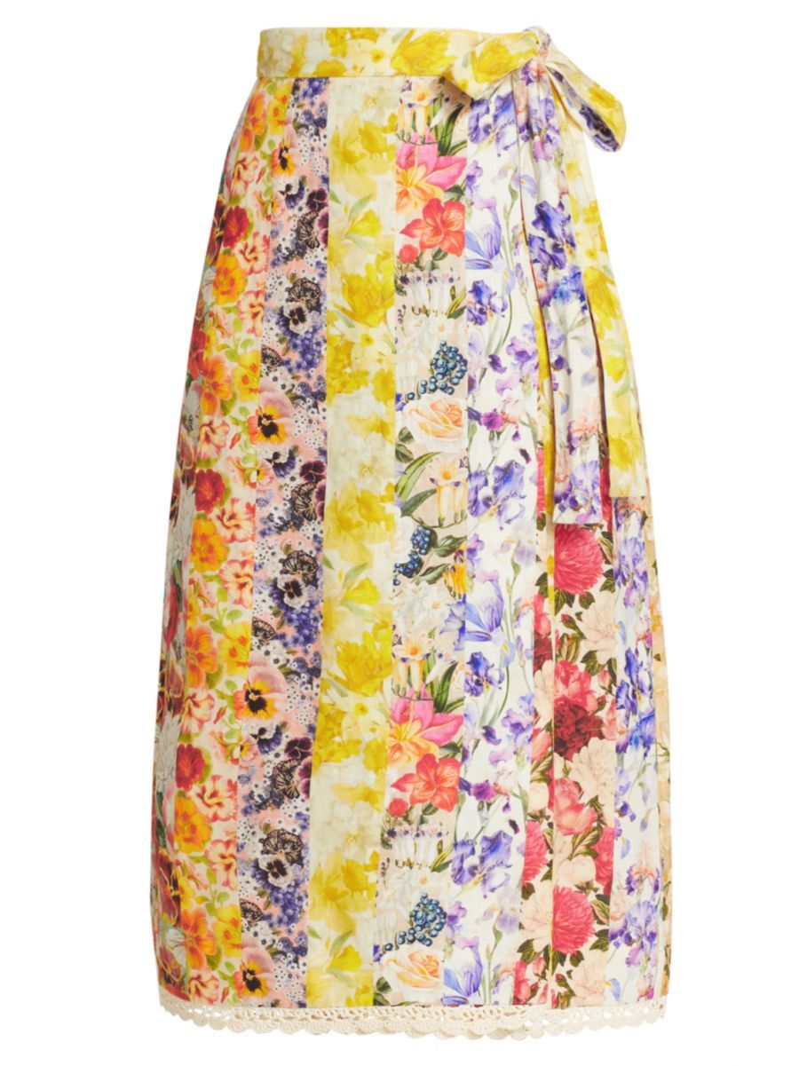 Wonderland Linen Wrap Skirt | Saks Fifth Avenue