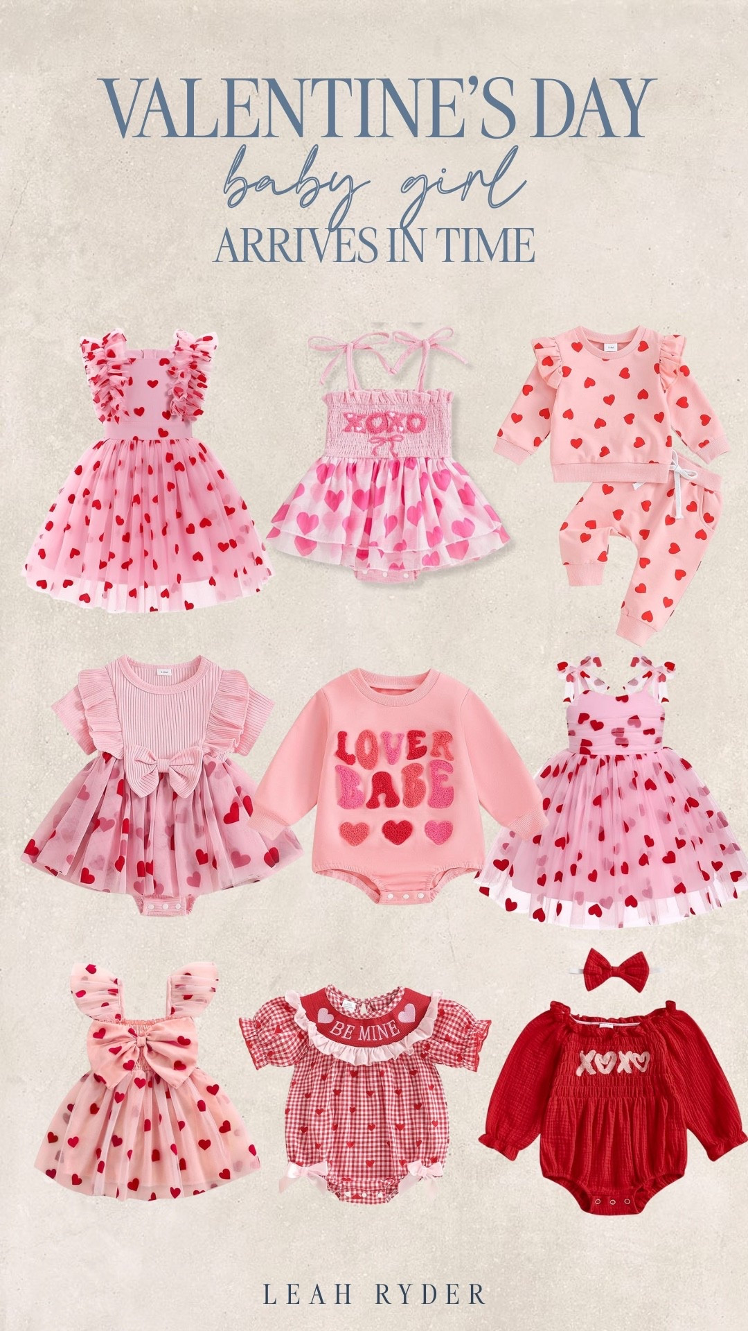 All the pink, hearts, and sweet little details for her first Valentine’s Day. From tulle dresses to cozy rompers, these are the kind of outfits you save forever. Perfect for photos, gifting, or just celebrating how cute she already is.

#LTKValentine #LTKBaby