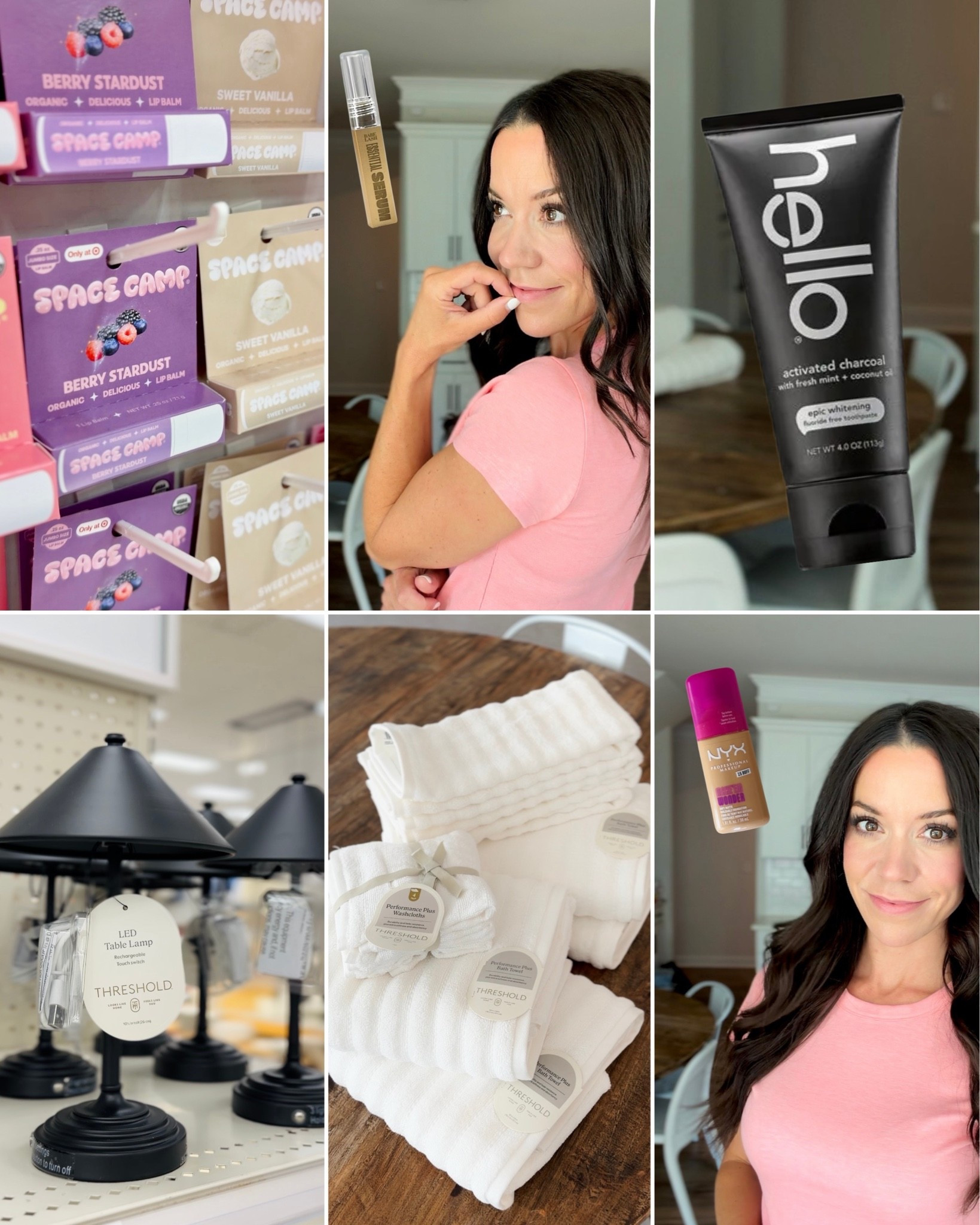 A few of my favorite things at Target!

•I will never use another foundation this new one from NYX melts into my skin for the perfect blur and finish. Make ‘em’ wonder has great buildable coverage. It comes in so many shades so you can find the perfect match! 
•These towels looks and feel like luxury but for a great price AND I just grabbed them on major sale! (Love that you can bleach them and they’re good as new too!) 
•Sienna has been using the hello toothpaste and I only noticed because her teeth got so white and I was like what are you using?? Haha. So now I’m using it!
•I have this little lamp on the shelf in my downstairs bath and it gives the prettiest glow!
•If you HATE how chapstick tastes, try this new brand! Space camp. I love it and it is moisturizing that lasts.
•You already know I have to include my favorite lash serum because it’s at Target now!! I got this off Amazon on a whim one night and it was my best impulse buy. Within weeks people were commenting on how crazy long my natural lashes were. It works! My girls use it now too.

#LTKmomlife #LTKSeasonal #LTKselfcare