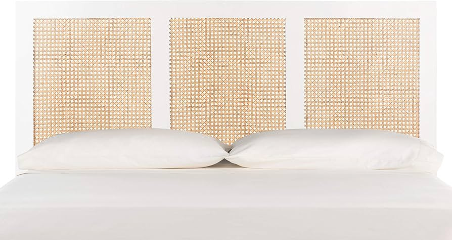 Safavieh Home Collection Vienna White Wash Cane King Headboard Platform | Amazon (US)
