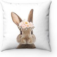 Easter Bunny Pillow, Farmhouse Spring Decor, Farmhouse Pillow Covers, Pillow Cover, Rustic Pillow, R | Etsy (US)