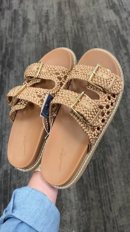 Target crochet double strap buckle footbed sandals going viral 🔥🔥 My usual 9.5 fits length wise but it’s wide so I would go down a half size for narrow feet #targetstyle

#LTKFindsUnder50 #LTKShoeCrush