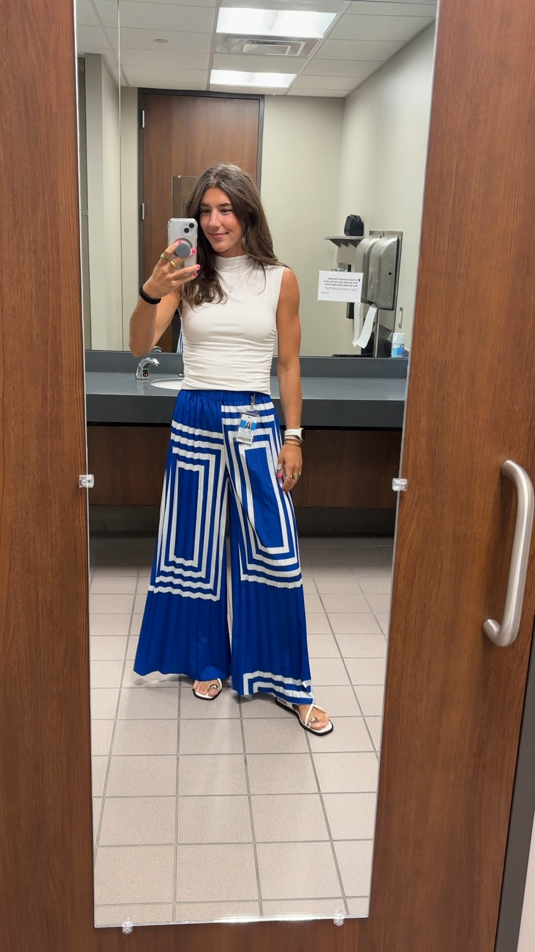 One of my favorite work outfits in a long time that could also double as a fun vacation / resort outfit! The pants are giving Greece // world traveler 🤩💙🤍 

#LTKSeasonal #LTKWorkwear #LTKFindsUnder100