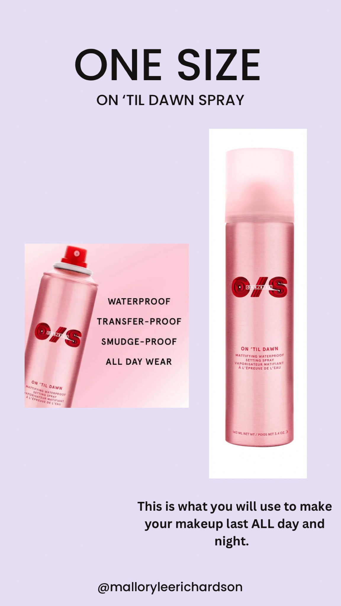 Setting spray that’s actually a fixing spray that will make your makeup last ALL NIGHT LONG! Patrick stars one size waterproof setting mist spray 

#LTKSeasonal #LTKfindsunder50 #LTKbeauty