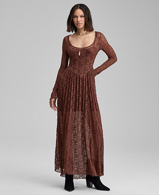 Women's Lace Scoop-Neck Maxi Dress, Macy's Exclusive | Macy's