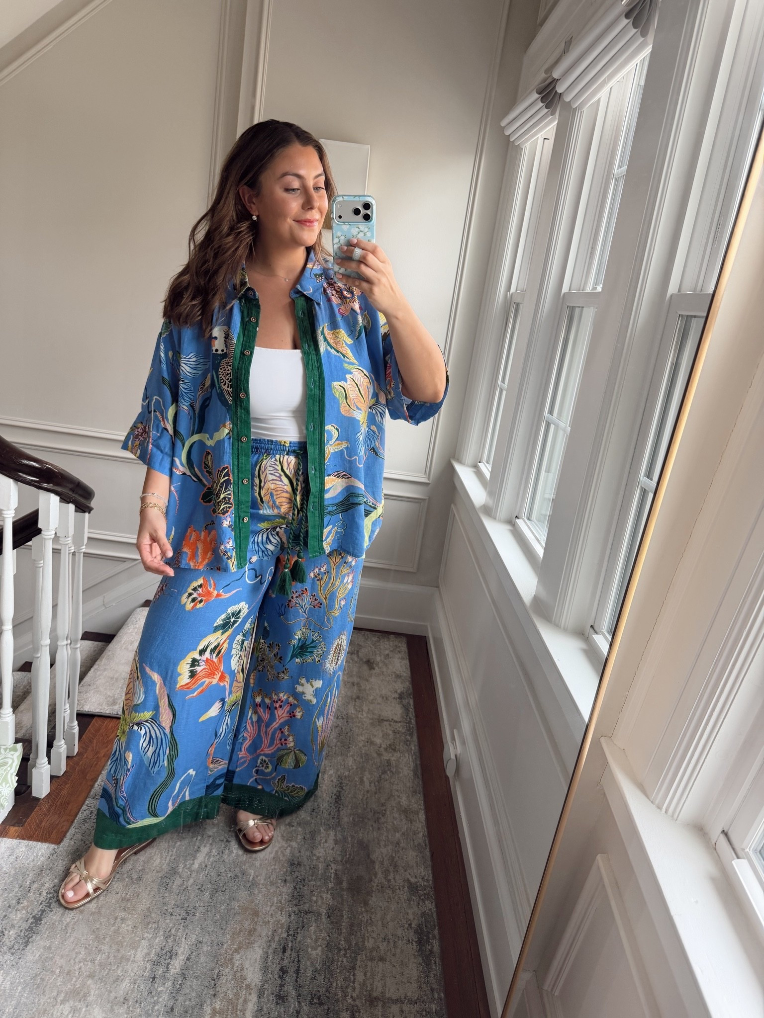 Wearing size XL in button down & pants - my favorite cover-up set // use CARALYN20 for 20% off orders $100+ @Anthropologie

#LTKSeasonal #LTKMidsize #LTKSwim