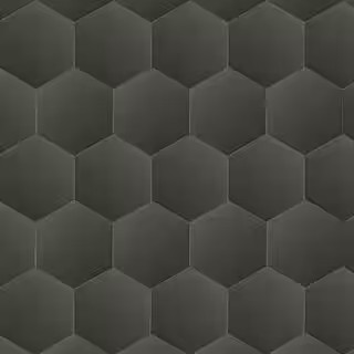 MSI Glassel Nero Hexagon 9 in. x 10 in. Matte Porcelain Stone Look Floor and Wall Tile (6.89 sq. ... | The Home Depot