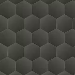 MSI Glassel Nero Hexagon 9 in. x 10.5 in. Matte Porcelain Floor and Wall Tile ( 6.89 sq. ft./Case... | The Home Depot