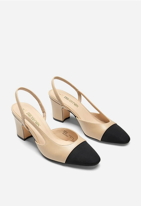 Ankle Strap Slingback Cap Toe Pump | JustFab