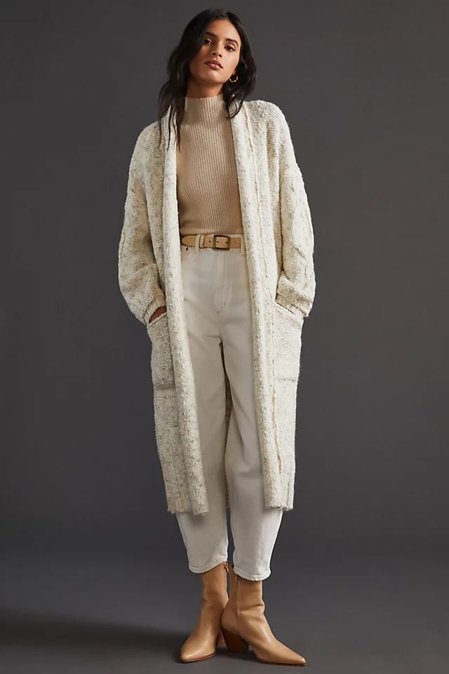 Pilcro Cozy Cable-Knit Cardigan | Anthropologie (US)