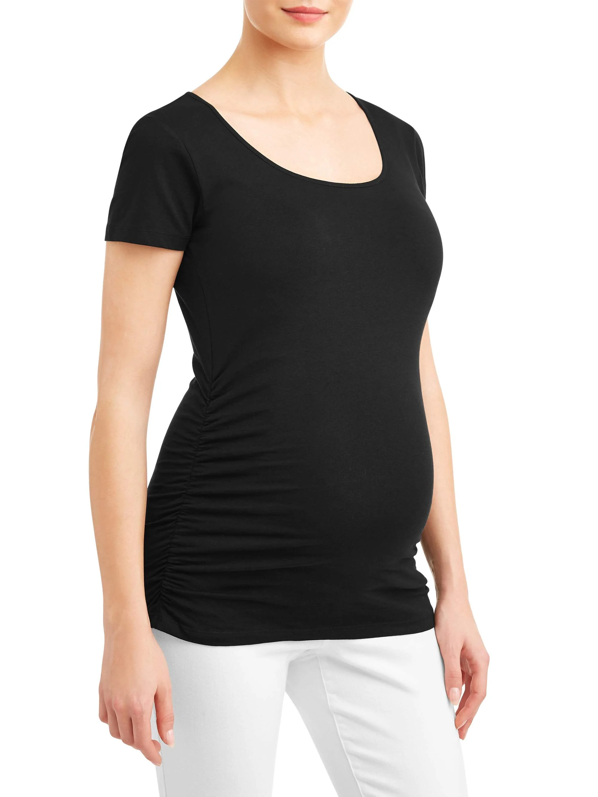 Oh! Mamma Maternity Scoop Neck Tee - Available in Plus Sizes | Walmart (US)