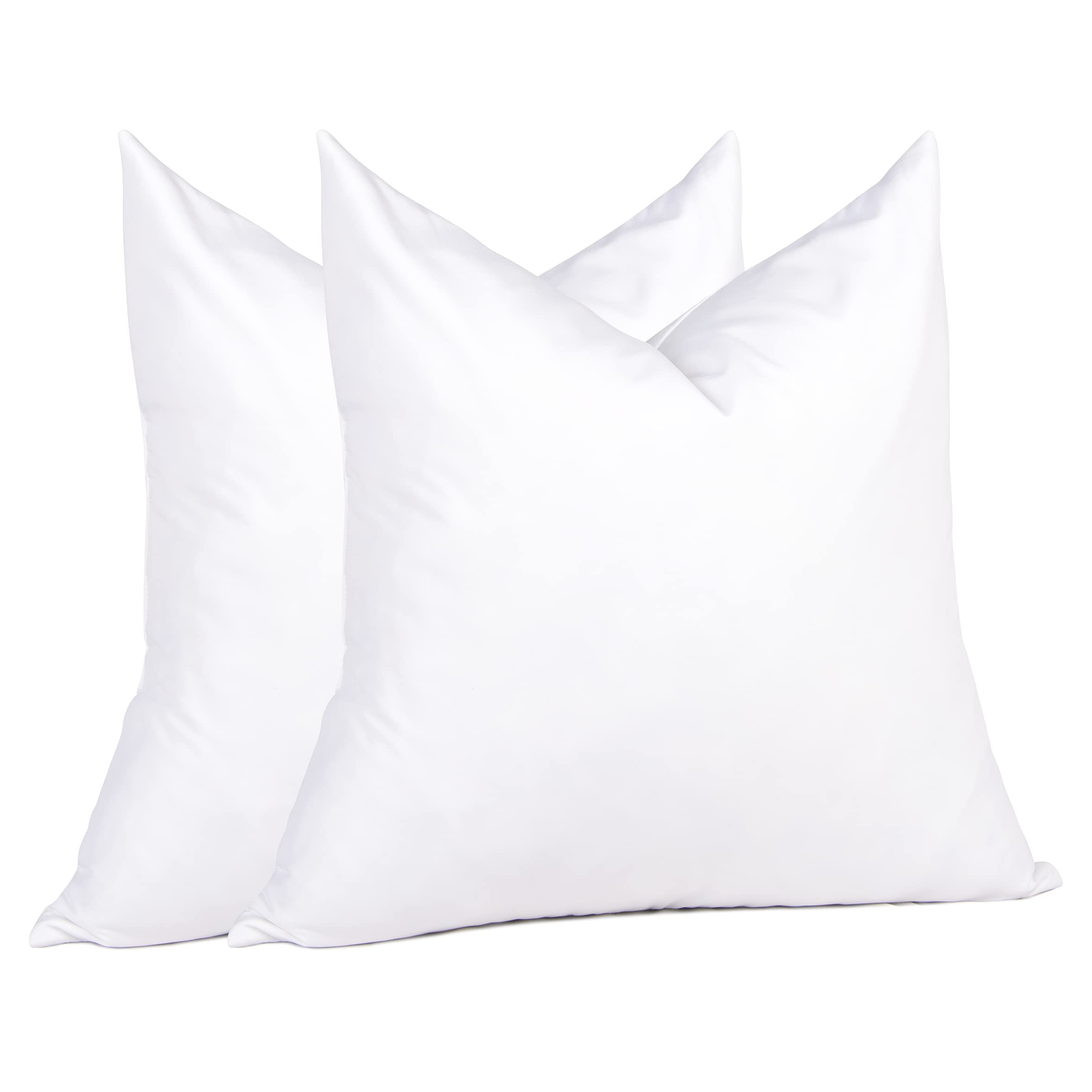 Euro Pillow Inserts 26 x 26 (Pack of 2, White), Down Feather Pillow Stuffer, Premium White Pillow... | Amazon (US)