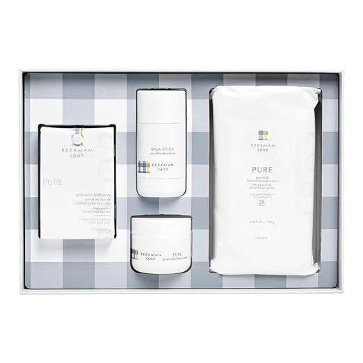 Beekman 1802 Pure Goat Milk 4-Piece Bodycare Gift Set - Includes Body Bar Soap (9 oz), Whipped Bo... | Amazon (US)