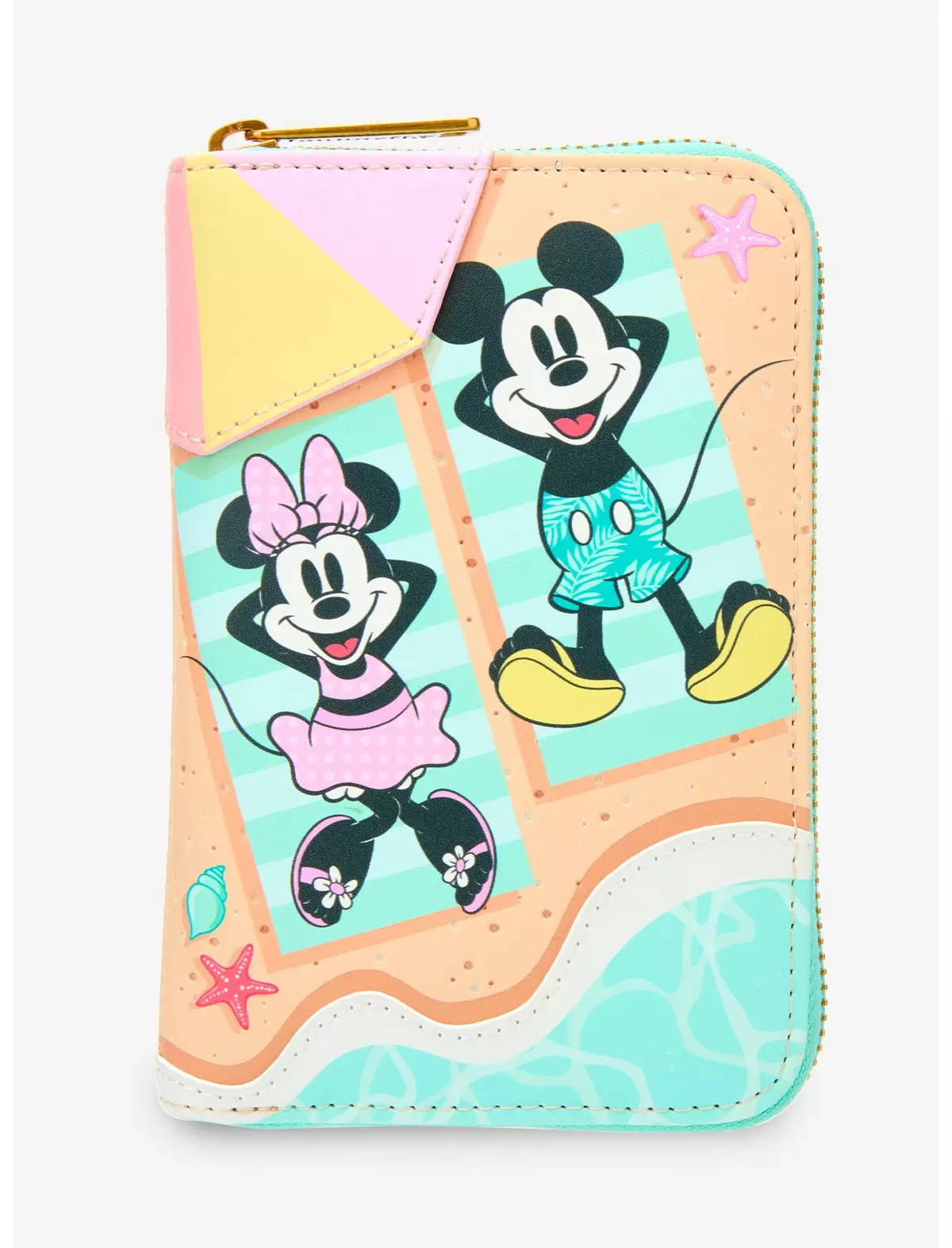Loungefly Disney Mickey Mouse & Minnie Mouse Beach Zipper Wallet | Hot Topic | Hot Topic