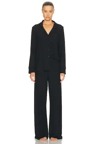 SKIMS Soft Lounge Sleep Set in Black | FWRD 