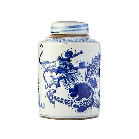 Cylindrical Small Dragon Tea Jar | Caitlin Wilson Design