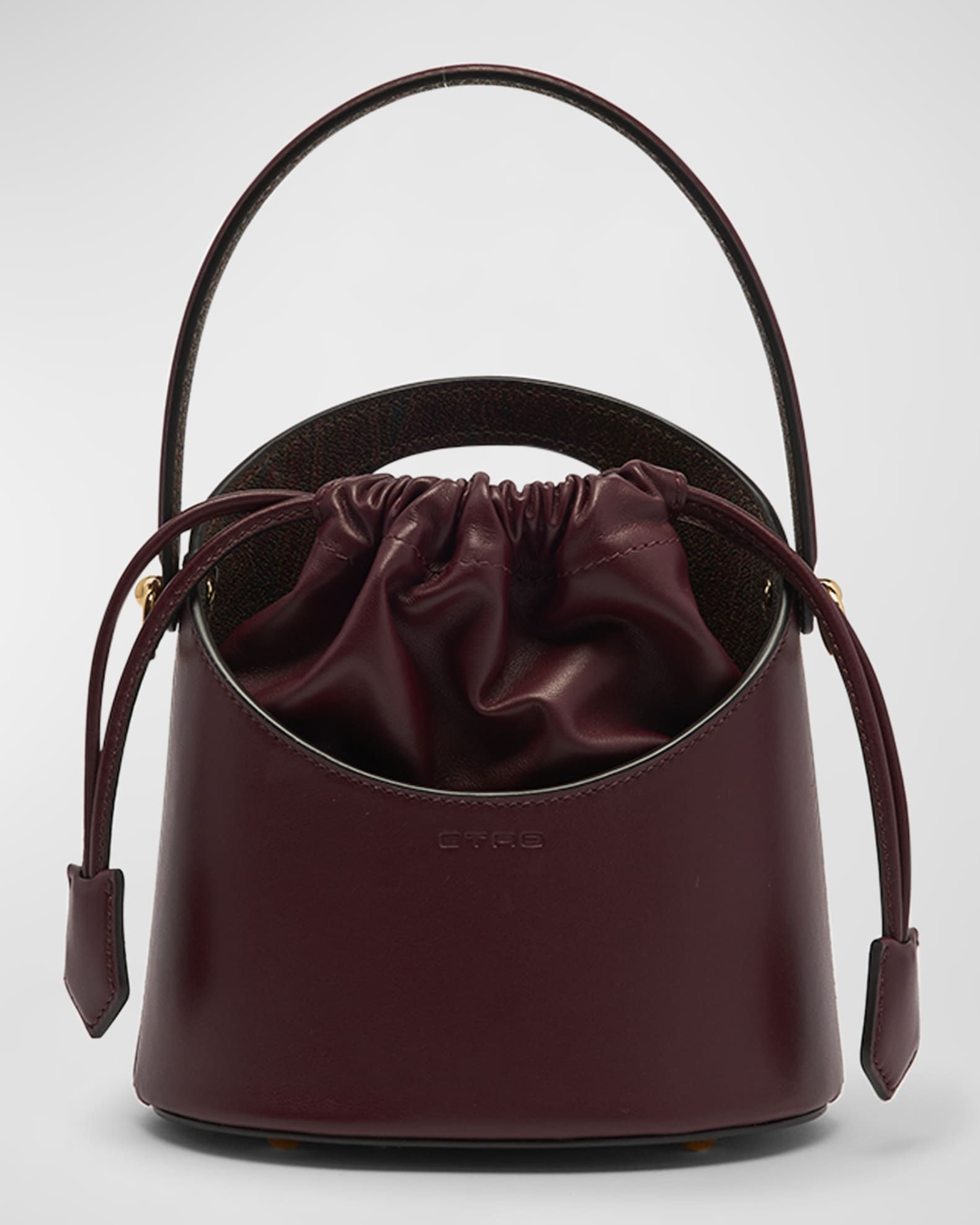 Saturno Drawstring Leather Bucket Bag | Neiman Marcus