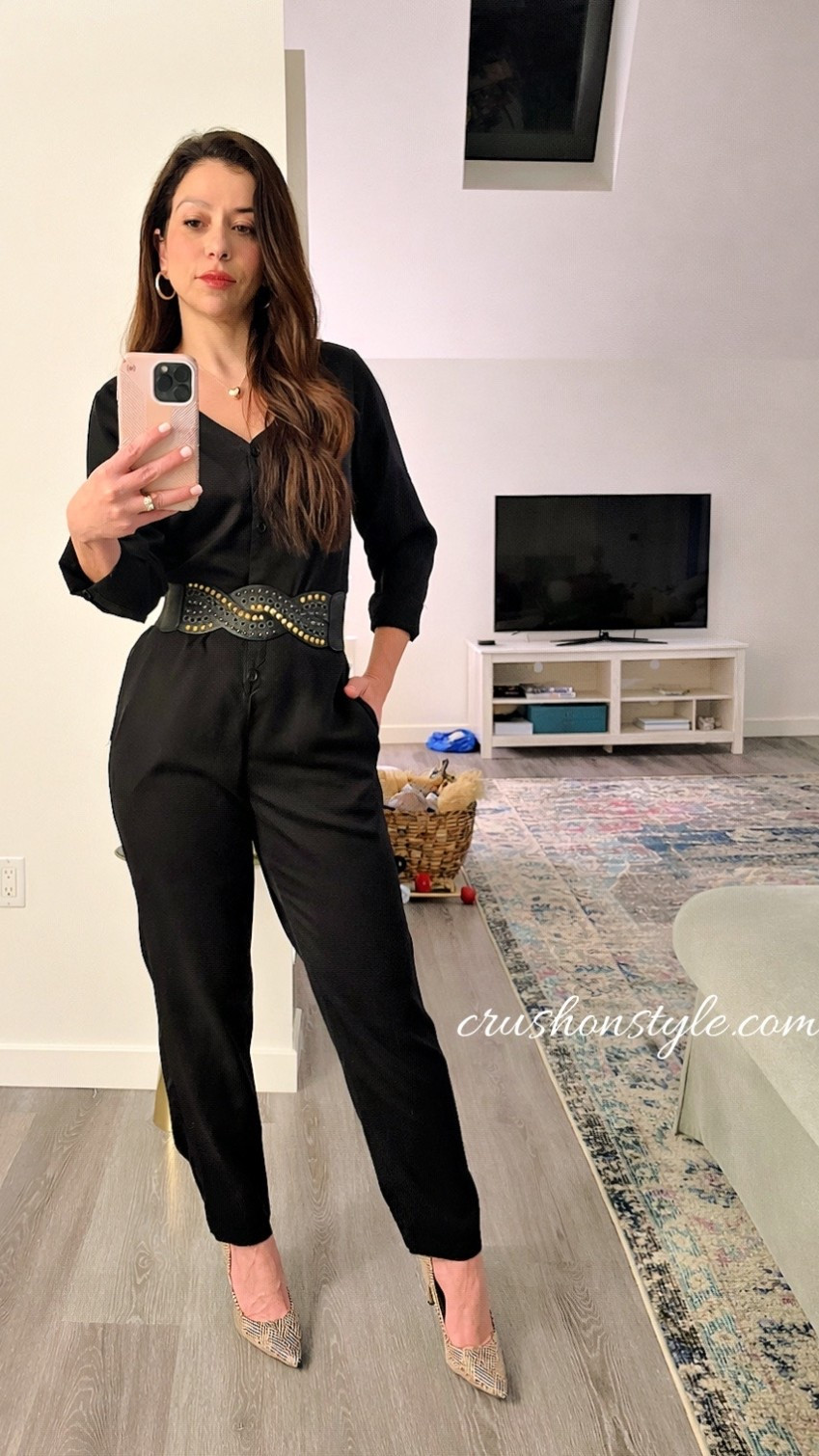 I have so much love for jumpsuits as easy to style spring outfits that make you feel so put together💕 I loved pairing this casual jumpsuit with elevated accessories like a statement belt and beautiful heels along with gold jewelry😍 Check out all the cool pieces to recreate this look 

#LTKootd #LTKSpringSale #LTKSaleAlert