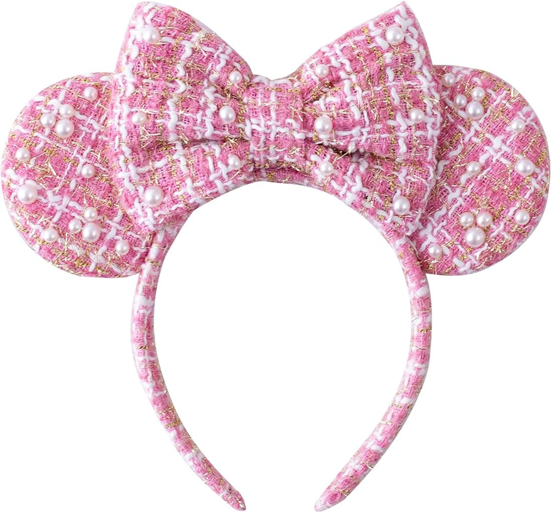 KARETT Sequins Mouse Ears Headband, Princess Party Decorations For Girls Women     With Glitter B... | Amazon (US)